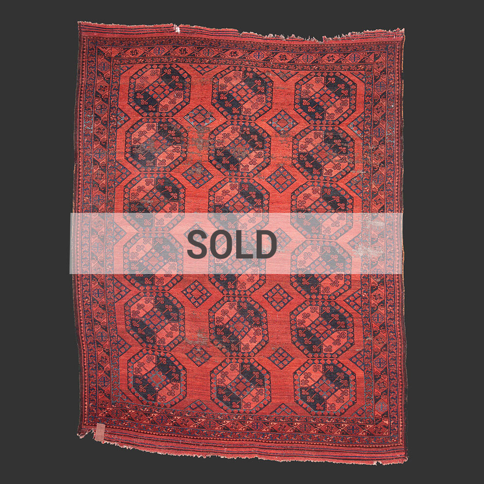 Antique tribal Rug from central asia