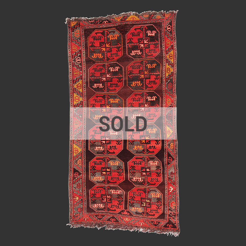 Antique tribal Rug from central asia